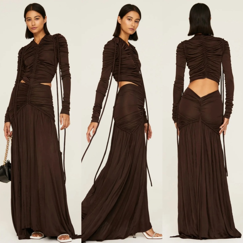 Proenza Schouler Cinched Cutout Maxi Dress in Size 4